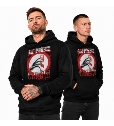 BLUZA Z KAPTUREM PATRIOTYCZNI ŁAPY PRECZ